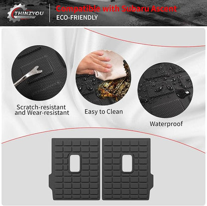 2nd Row Kick Mats for 2019-2025 2026 Subaru Ascent 7 Seats | Back Seat Cover Protector TPE All Weather Backrest Mats 2024 Ascent Accessories - Image 4