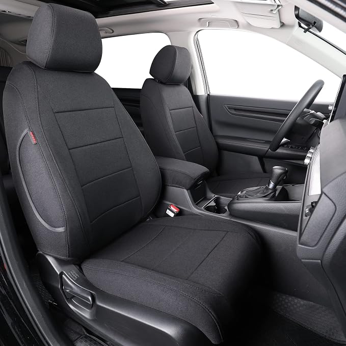 coverdream Full Set CRV Seat Covers Custom Fit for 2023 2024 2025 2026 Honda CR-V LX,EX,EXL,Hybrid,Sport Series,Trailsport,Fully Covered,Airbag Compatible UV Resistant Polyester Seat Protector(Black) by Coverdream