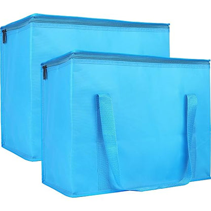 Bodaon 1-Pack Insulated Reusable Grocery Shopping Bags, X-Large Picnic Cooler Bag with Top Cold, Blue by Bodaon