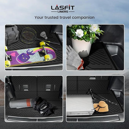 LASFIT Cargo Mats for Jeep Grand Cherokee L 2021-2025 2026 | Accessories, Trunk Seat Back Mats, Rear Backrest Protectors, All Weather, TPE, Custom Fit, Black - Image 7