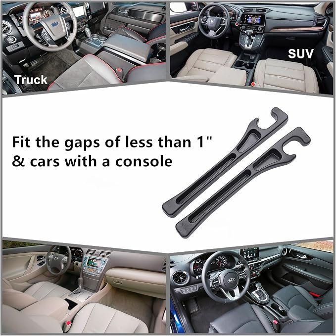 2 Pack Car Seat Gap Filler Stopper/Catcher, No-Drop Guard Insert Blocker | between Seat and Console Black Auto Crevice Strip Pad plug Seat Gap Guard Spacer A02 - Image 5