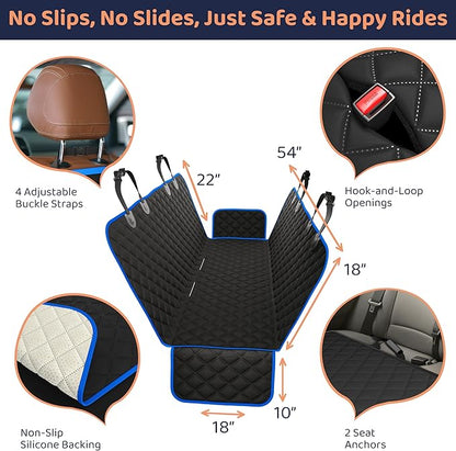 Dog Car Seat Cover for Back Seat, Waterproof Hammock for Car, SUV & Truck, Non-Slip Backseat Cover for Dogs, Heavy-Duty Dog Hammock Style Seat Protector Pets, Easy to Install & Clean - Image 4