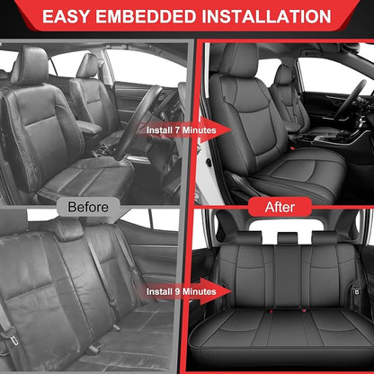 TTX LIGHTING Custom Fit for Toyota RAV4 Seat Covers 2019-2026 5-Seats | Original Seat Pattern | Full Coverage | Easy Install | Waterproof | Faux Leather | Shield Your Car Seats | All Season - Image 8