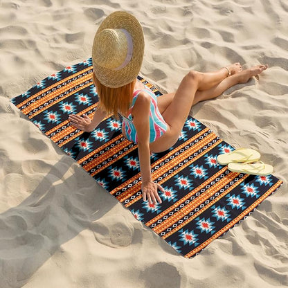 Car Seat Towel Covers Front Seats for Yoga,Gym,Workout,Sports,Running,Beach and Travel,Baja Boho Washable Sweat Towels Seat Cover Blanket for Cars Golf Trucks (Aztec Ornament Print, 1Pcs) - Image 6