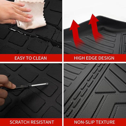 Floor Mats for 2018-2023 Chevrolet Traverse 7 Seat | 2024 Traverse Limited 7 Seat Trunk Mat Cargo Mat Liner TPE All Weather Back Seat Cover 2023 Chevy Traverse Accessories - Image 9