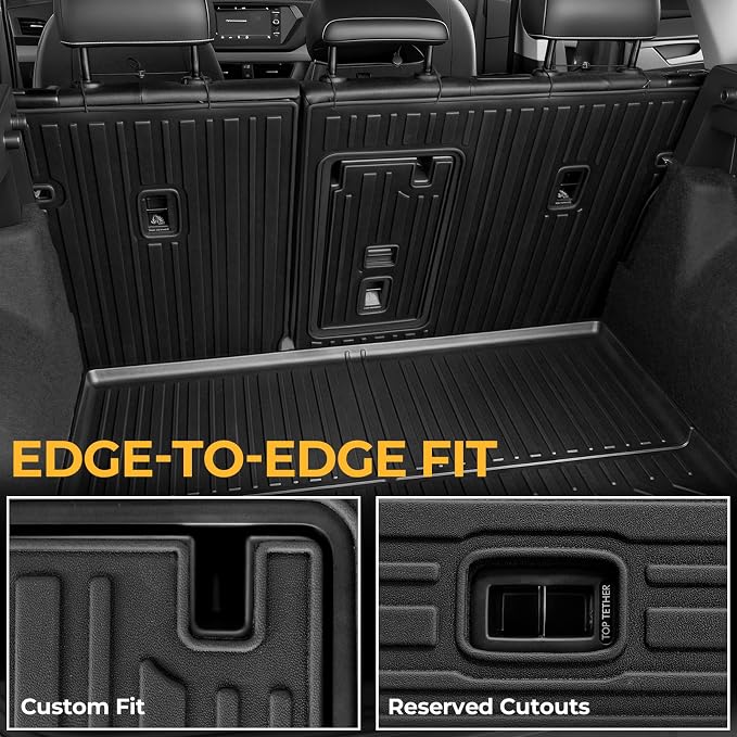 Floor Mats for 2022-2026 Volkswagen Taos AWD Accessories | Full-Coverage Mats Set with Cargo Liner & Backrest Mat, Odorless & Durable, All-Weather Protection, 3D Laser Fit, Quick Setup - Image 5