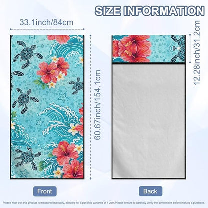 SEANATIVE Car Seat Towel Covers - Breathable Sweat Absorbing Automotive Seat Protectors for Gym, Camping & Pet Transport (Fits SUV/Truck), Hawaii Turtle Print - Image 7