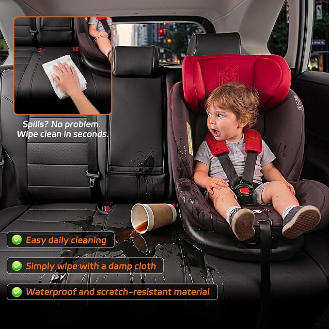 Ranaya Custom Fit Lexus Seat Covers for Lexus GX460 2012–2023 | for Base,Premium,Luxury,6-Passenger Full Set,(2nd Row Captain Chairs),Waterproof Leatherette, Pet & Kid Friendly,Black - Image 7