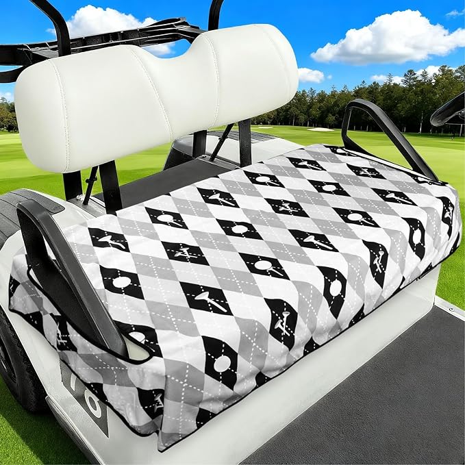 Golf Cart Seat Covers Club Car Golf Cart Accessories for Men Women Golf Carts Seat Towel Blanket 2-Seat Golf Cart Decorations by awufncksn