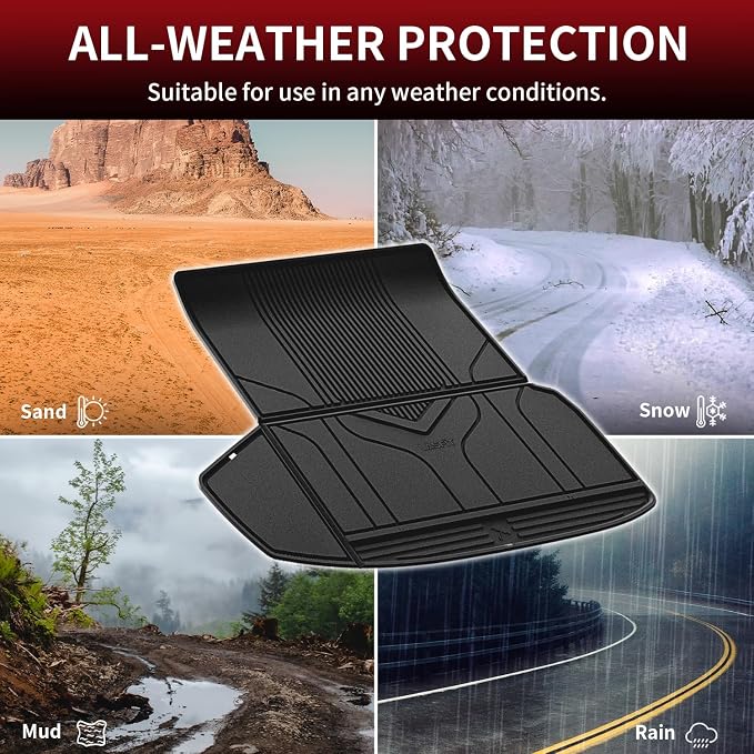 LASFIT Premium Extra Thick Trunk Mats for Tesla Model S & Plaid 2021-2025 | 100% TPE All Weather Custom Fit Frunk Mat Sub Trunk Mat Cargo Liners Set Automotive Accessories, 3PC Black - Image 7