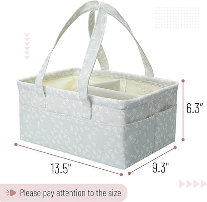 Mr. Pen- Baby Diaper Caddy Organizer, Patterned Gray | Nursery Storage Bin and Car Organizer for Diapers and Baby Wipes - Image 2