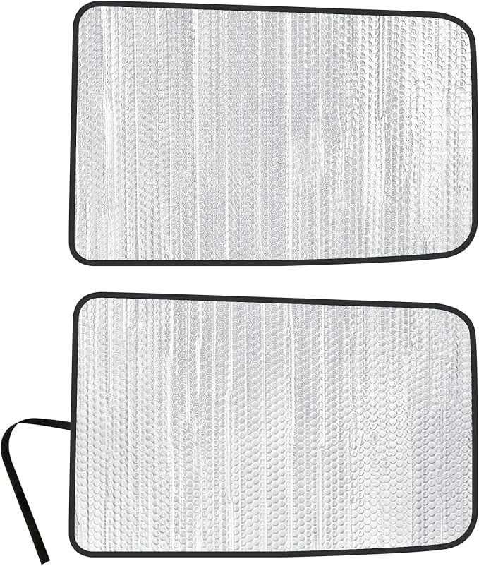 Rear Side 2nd Row Sunshade (2PCS) Custom for 2009-2014 Ford F-150, Crew Cab | Pickup Truck - 4Dr, Crew Cab | UV Reflector Sun Protector Privacy Multi-Layer Insulated Blockout Accessories [Made in USA] by YelloProAutomotive