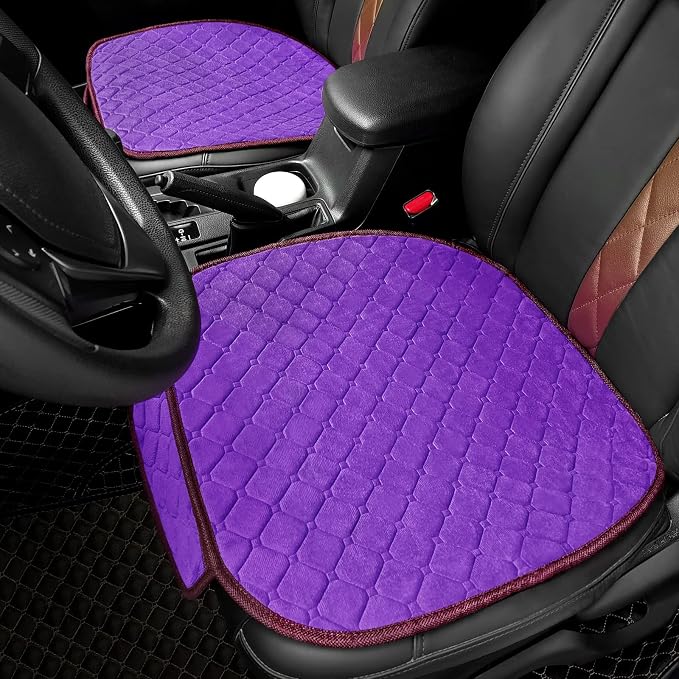 surpassme Comfortable Car Seat Covers Universal Front Seat Coves for Car Accessories with Storage Pockets, Padded Car Interior Covers for Automotive, SUV, Truck, and Van - Image 4