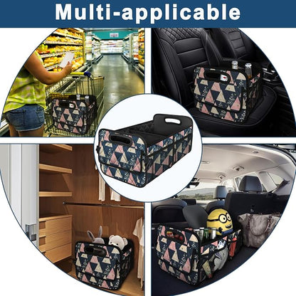 Deosk Trunk Organzier and Storage with Reinforced Handles,Car Accessories for Women/Men 50L Waterproof Polyester for Car/SUV/Minivan/Truck(Medium, Triangle) - Image 6
