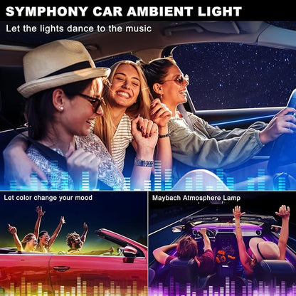 Acrylic Interior LED Strip Light With Wireless APP, RGB 18 in 1 With 175 Inches 600 LEDs Fiber Optic Ambient Lighting Kits for Car, 16 Million Colors Sound Active Function - Image 7