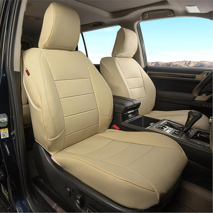 Ranaya Custom Fit Lexus Seat Covers for Lexus GX460 2012–2023 | for Base,Premium,Luxury,6-Passenger Full Set,(2nd Row Captain Chairs),Waterproof Leatherette, Pet & Kid Friendly,Beige by Ranaya