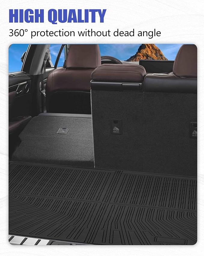Trunk Mat for Lexus RX RX350/RX450H Accessories 2016-2022 All Weather Cargo Liner Rear Trunk Mat Pet Mat - Image 3