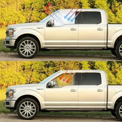 Front Windshield ＆ Side Window Sun Shade for 2010-2025 Dodge RAM 2500 3500 QuadCab CrewCab MegaCab 4Door, Foldable Window Sunshade Sun Visor Protector Sun Shield Block UV Rays Heat, Pack of 3 - Image 8