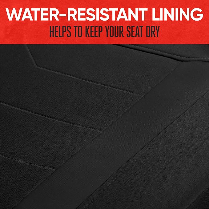 Motor Trend SpillGuard 2 Black Seat Covers for Cars & Seat Covers for Trucks - Neoprene Lining Waterproof Car Seat Covers Front Seats Only - SUV Seat Covers Protector - Forros para Asientos de Carro - Image 8