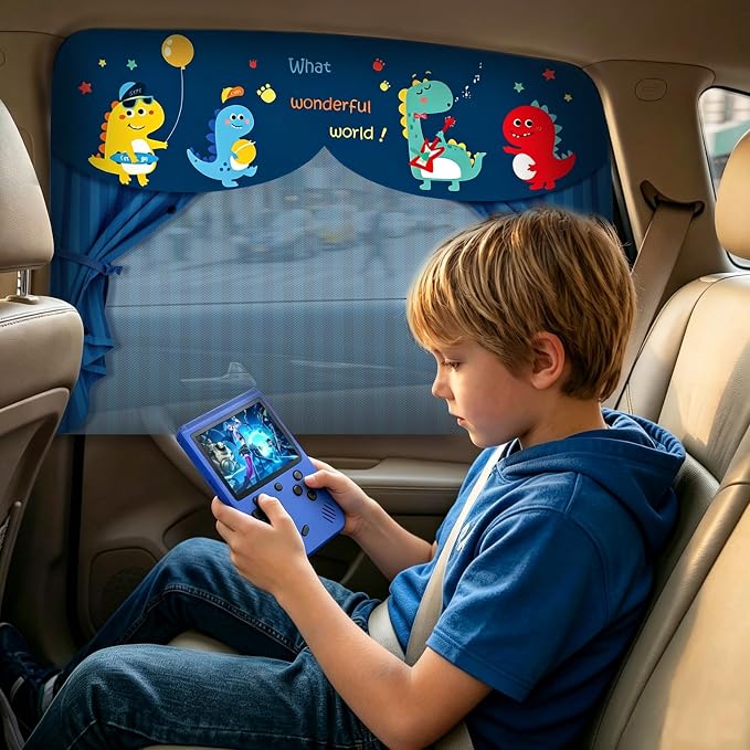 LEIWOOR 2-Pack Magnetic 2 Layers UV Protection Car Window Shades for Baby | Privacy full/half shade baby car window shades with curtain header breathable heat block back curtain for truck van sedan SUV - Image 3