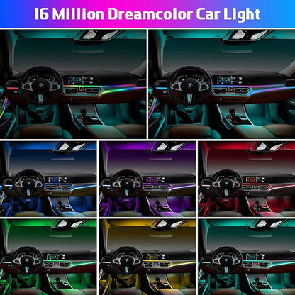 Interior Car LED Strip Lights, Acrylic LED Lights for Car with Wireless APP Dynamic Dreamcolor Chasing 6 in 1 Ambient Lighting Kits, 175 inches 593 LED Sound Active Function Neon Lights - Image 2