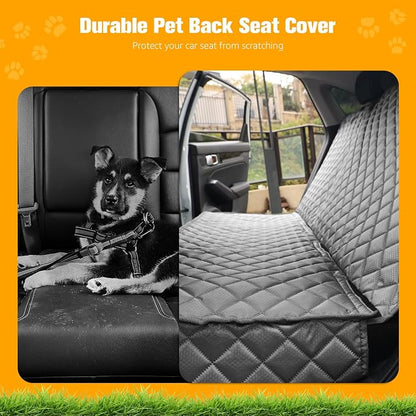 Waterproof Scratchproof Pet Bench Seat Covers for Cars, SUVs | Nonslip Durable Back Seat Cover for Dogs, 600D Oxford Fabric, Side Flaps, Full Bench, Easy Install, Machine Washable - Image 4