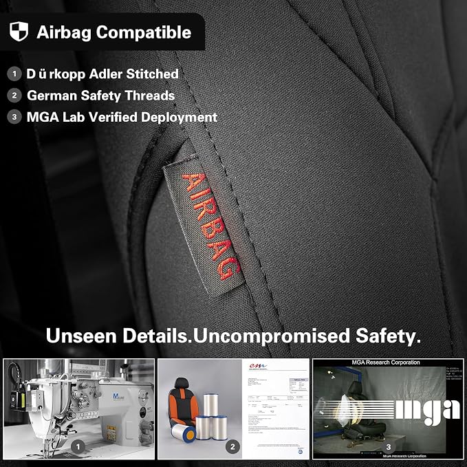 EKR Car Seat Covers Custom Fit for Toyota 4Runner(5 Seats) Full Set | for Toyota 4 Runner 2025-2026 Seat Covers for SUV,Full Wrap,Airbag Compatible,Waterproof Pet-resistant,Neoprene(Black) - Image 2
