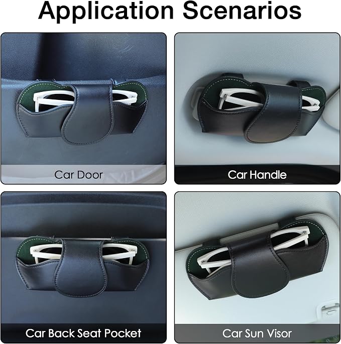 KINIVA Sunglass Clip & Holder, Magnetic Glasses Case for Car Organizer - Image 5