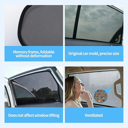 2PCS Rear Side Window Sun Shades for 2017-2022 Honda CRV Accessories | Breathable Mesh UV & Heat Blocking Privacy Rear Side Window Covers, Ideal for Baby, Travel and Camping - Image 4