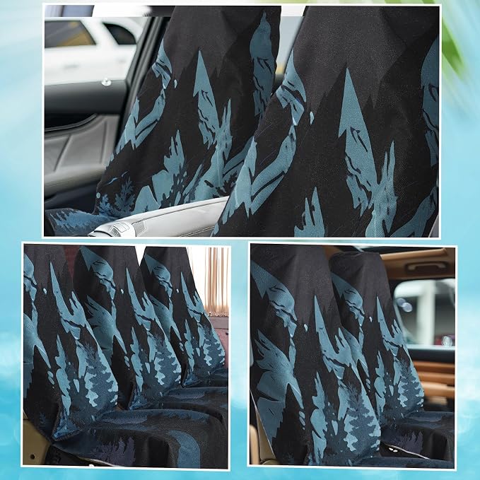 Hahafelt Car Seat Towel Covers Christmas Car Accessories Gifts Athletic Running Towel Performance Microfiber Post Workout Sweat Washable Cover Non Slip for Seat Outdoor Sport(Bear Ridge) - Image 3
