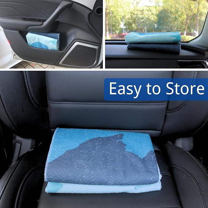 Waterproof Car Seat Cover for Front Seats, Protector for Cars SUVs Trucks, Sweat Towel Seat Covers Bucket for Gym,Workout,Beach,Hiking,Running (Mountains, 1PC) - Image 7