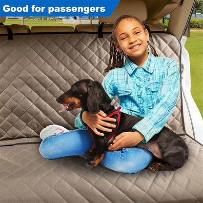 VIEWPETS Bench Car Seat Cover Protector, Waterproof Heavy-Duty, Khaki | Nonslip Dog Back Seat Cover Protect from Mud, Spills, Scratches, Machine Washable, Universal Fit for Vehicles, Trucks&SUVs - Image 4