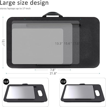 Lap Desk with Cushion, Fits up to 17 inch Laptop, Pillow Designed, Portable Laptop Stand with Tray, Pad & Phone Holder, Home Office for Bed/Couch/Car/Reading/Writing,MillHome (Black) - Image 6