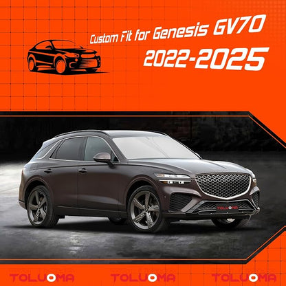 Custom Fit Windshield Sun Shade for Genesis GV70 2022-2025 - Full Coverage, 210T Reflective Fabric, Double-Layer Design - Blocks 99% UV Rays, Keeps Car Cool, Easy to Install and Store - Image 7