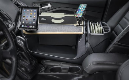 AutoExec AE-FMEF-PM-TAB-11M Efficiency FileMaster Car Desk for Your Vehicle Workstation and Mobile Office, Natural with Phone Mount and Tablet Mount | Vehicle Workstation, Mobile Office, Phone Mount, Tablet Mount - Image 2