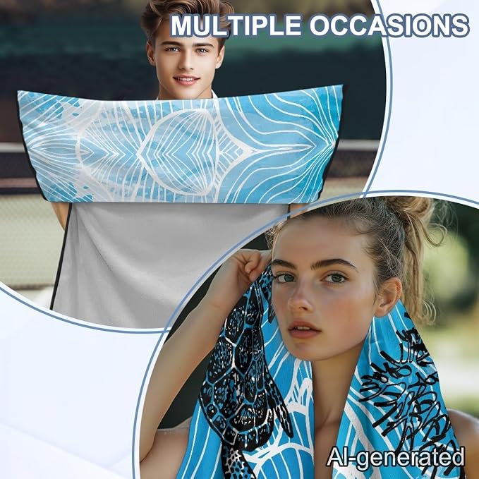 Sea Turtle Car Towel Seat Cover Breathable Car Seat Cover Protector with Storage Bag Cars Accessories Easy to Store for SUV Vehicle Sedan Truck - Image 5