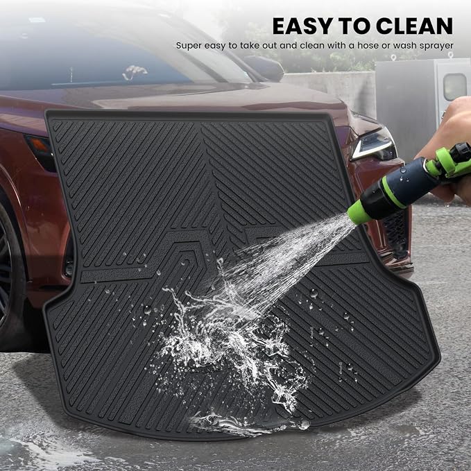 LASFIT Cargo Mat for 2023-2026 Lexus RX RX350 RX350h RX500h, Black | All Weather RX350 RX350h Custom Fit TPE Cargo Liner, Full Coverage Secure-Fit Trunk Liner, Easy to Wash - Image 7