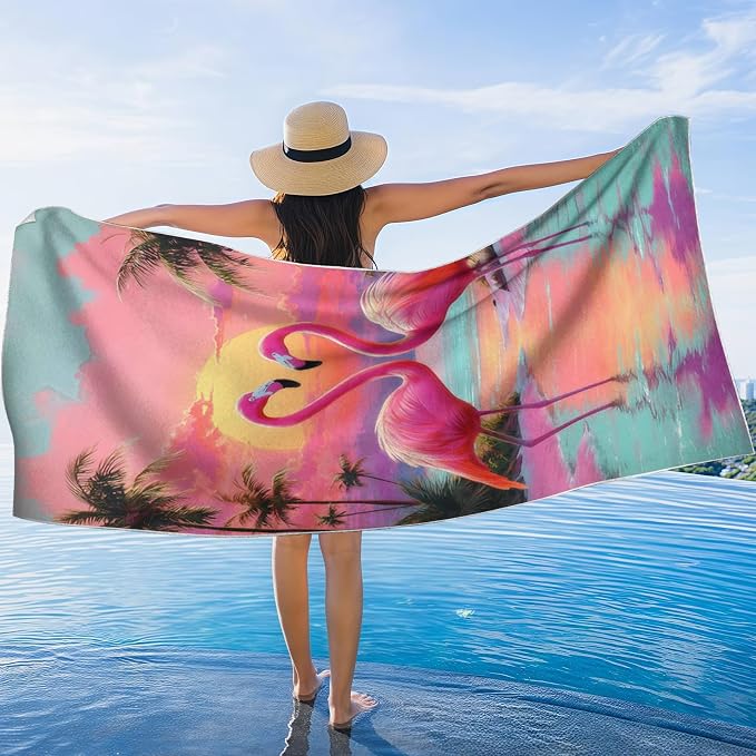 2 Pack Car Towel Seat Covers with Storage Bag, Multifunctional Towel for Gym Outdoor Sport, Picnic, Beach, Pet Dog Travel,Non-Slip Washable Car Seat Protector (Flamingo) - Image 7
