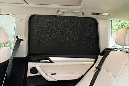 PEYOU Car Window Shades for Baby 2 Pack, Stretchable & Breathable Spandex Rear Side Car Sun Shade for Camping, Blocks Uv Rays & Sun Glare for Kids/Adults/Pets - 44.9"X19.7" Fits 99% Cars - Image 6