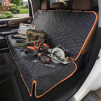 Heavy Duty Back Seat Cover for Truck , 100% Waterproof & Odor-Free Dog Seat Protector for F150 F250 Chevy Silverado Ram Sierra, Scratch-proof Eco-Friendly Back Seat Cover for Dogs, Kids, Tools & Gear - Image 2