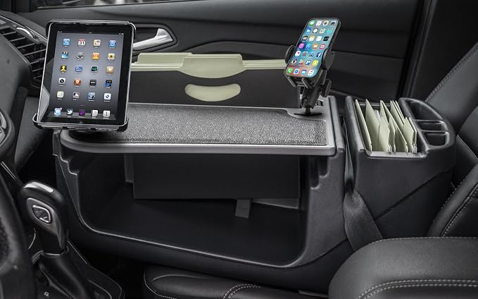 AutoExec AE-FMEF-PI-PM-TAB-GT Efficiency FileMaster Car Desk for Your Vehicle Workstation and Mobile Office, with 400 watt Power Inverter, Phone Mount and Tablet Mount | Vehicle Workstation and Mobile Office, 400 Watt Power Inverter, Phone Mount, Table... - Image 2