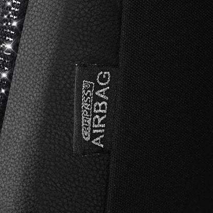 CAR PASS Memory Foam Mesh Bling Diamond Car Seat Cover 2 Front Seats Breathable Soft Sponge Universal Shining Glitter Sparkly Crystal Fit Armrest Automotive Truck SUV Cute Women Girl, Black Rhinestone - Image 7