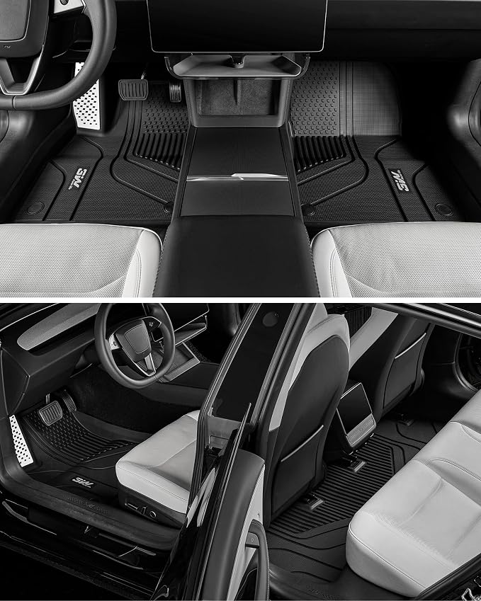 3W Floor Mats for Tesla Model 3 Highland 2024-2026 with Metal Pedal | Non-Slip Floor Liner, Heavy Duty All Weather TPE Custom Fit Model 3 Accessories, Black, Over 10 Years Lifespan - Image 4