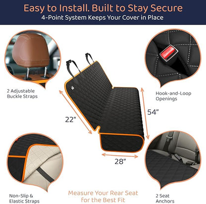 Bench Back Seat Cover for Dogs, Rear Dog Car Seat Covers for SUV & Truck | 100% Waterproof, Easy Install & Clean, Secure Non-Slip Fit, Scratch Protection, Universal Fit, Heavy-Duty Materials - Image 3