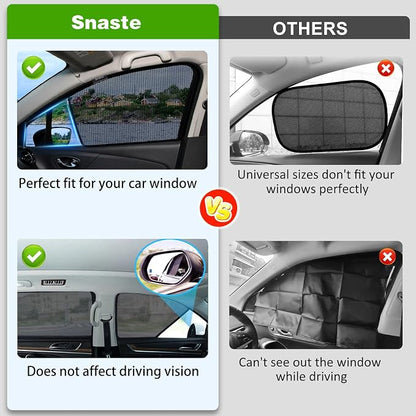 Car Side Window Sun Shades Fit for Toyota Sienna 2021-2026,Breathable Mesh Car Curtains Protection Heat and UV & Privacy for Baby Sleeping Camping,2Pcs-Front Window - Image 6