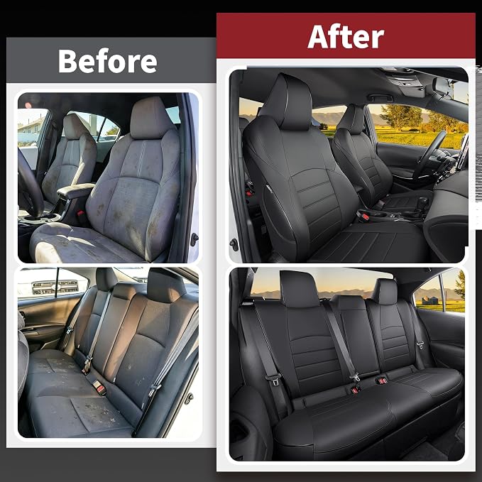 HKZ Customized Special seat Cover for Toyota Corolla (Black, 2020-2022 Corolla XSE) - Image 6