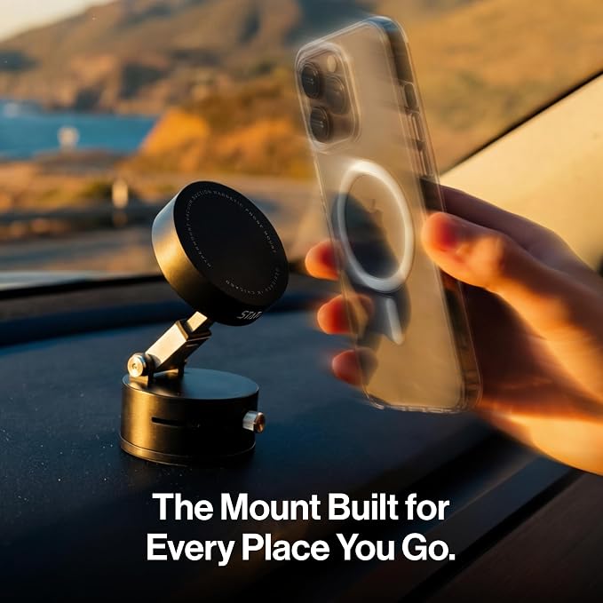 Statik HyperMount (Gen 2) Magnetic Phone Holder, for iPhone and Android | Nano-Suction Adhesive Base, Compatible with MagSafe, Metal Rings for Android, Works on Smooth and Lightly Textured Surfaces - Image 3