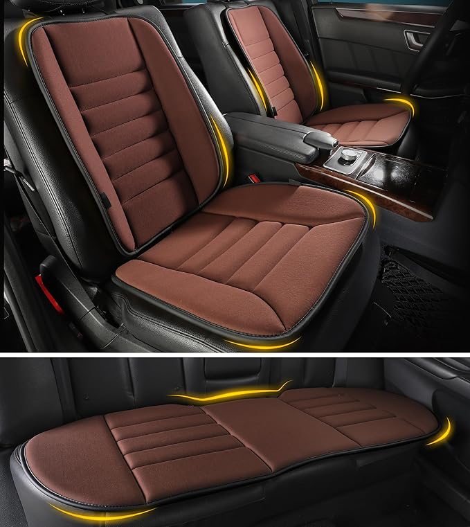 kingphenix 5-Piece Car Seat Cushion Set with Back Support | Memory Foam Car Cushion for Long Driving, Truck, Office Chair, Tailbone and Lower Back Support by kingphenix