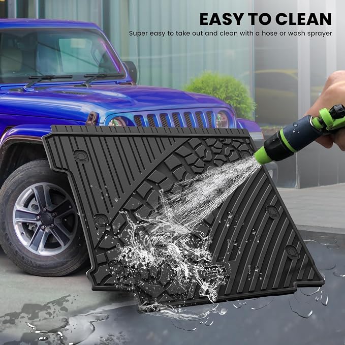 LASFIT Cargo Mat for Jeep Wrangler JL 2018-2026 4 Doors with SUBWOOFER | Not for JK/Not PHEV/Not 2-Door, All Weather, TPE, Custom Fit, Trunk Mat, for Flat Load Floor, Gas Type, Black - Image 8