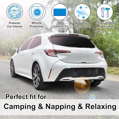 TINGLU Window Shades for Toyota Corolla 2014-2019 6PCS Accessories Car Side Full Windows Windshield Sun Shade Sun UV Rays & Privacy Protection for Camping Napping Relaxing - Image 6